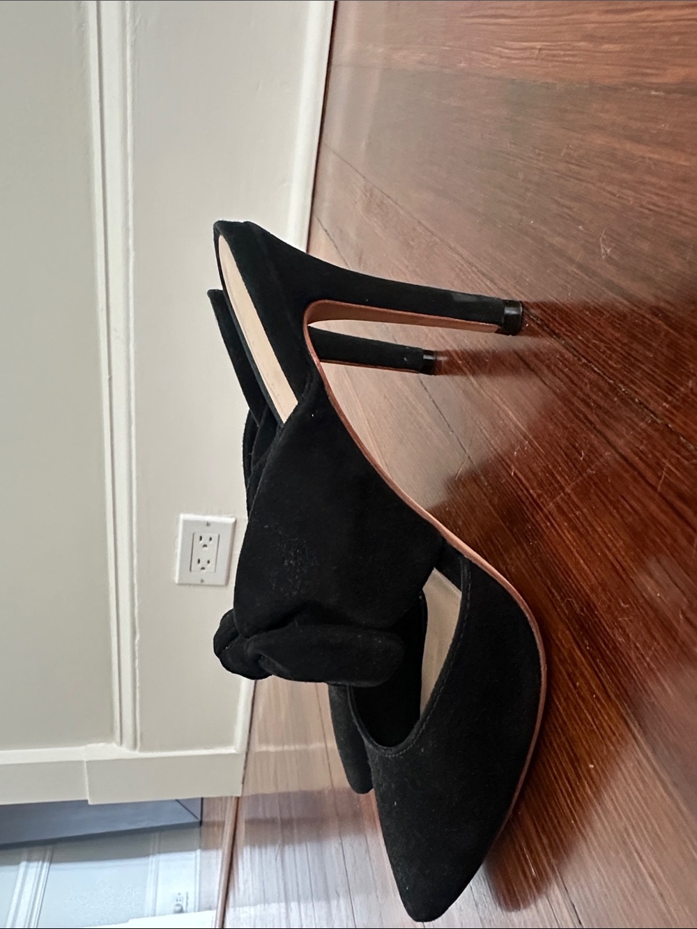 Loeffler Randall Black Knot-Front Pointed Heels - Picture 2 of 6